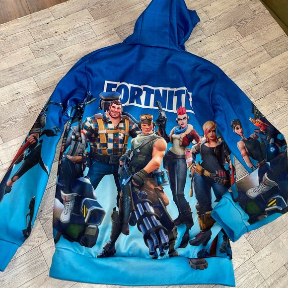 Fortnite Hooded Video Game Sweatshirt, sz M - Picture 2 of 5